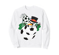 Soccer Balls Snowman Winter Sports Sweatshirt - Graphic Print Men Women
