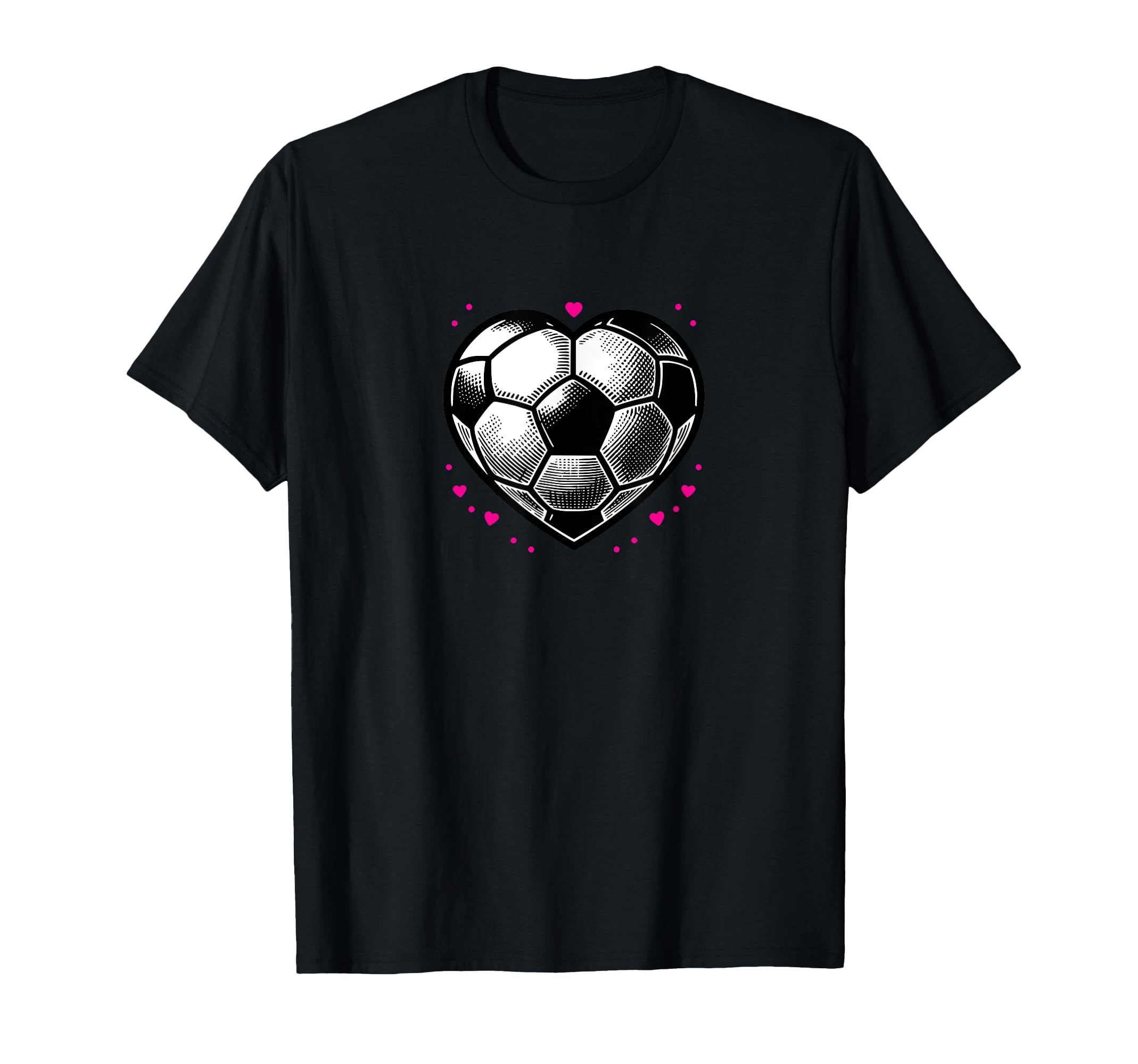 Soccer Ball Heart Mom Fan Parent T-Shirt - Unique Graphic Unisex