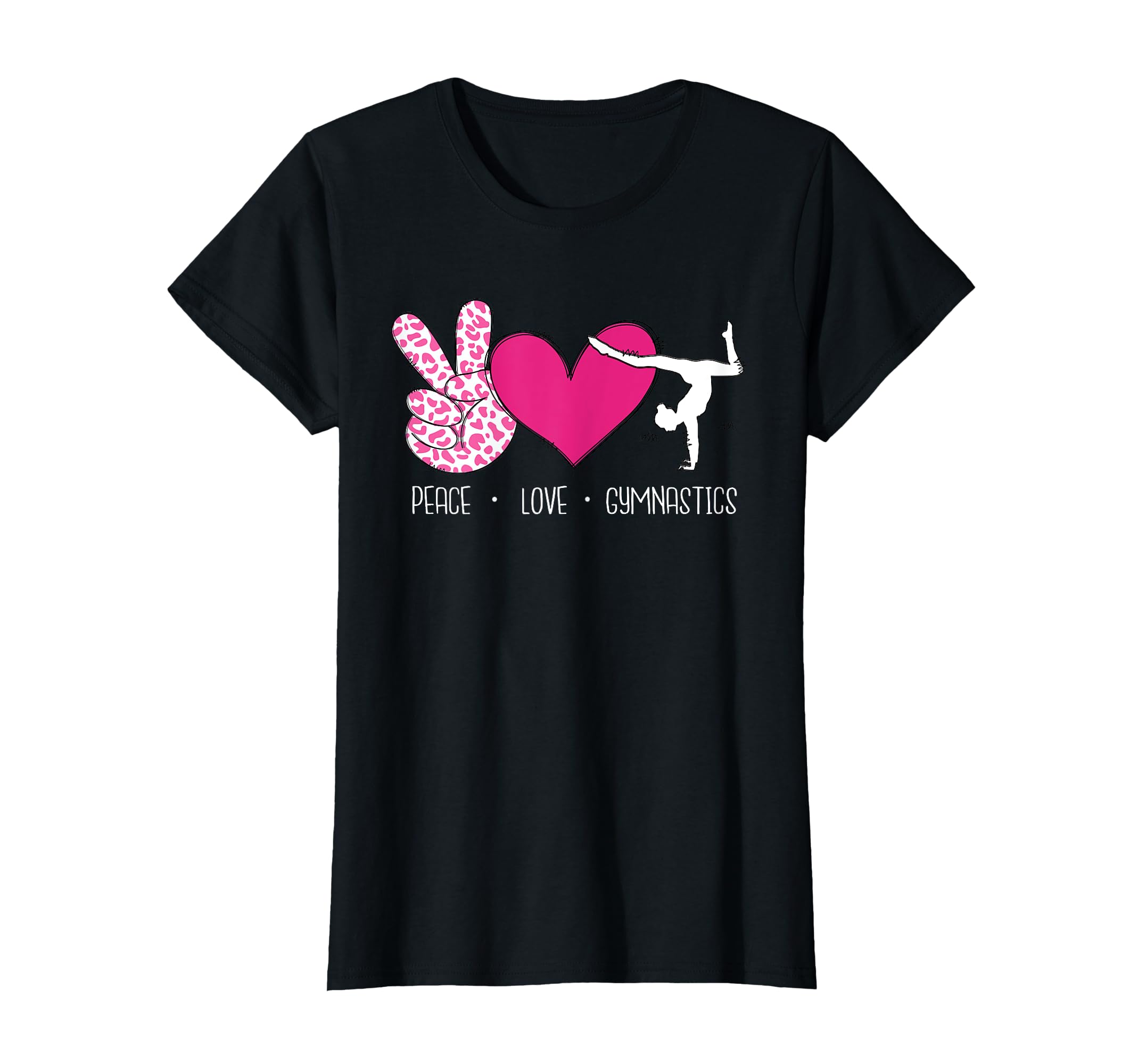 Peace Love Gymnastics Acrobatics T-Shirt - Aesthetic Graphic for Adults