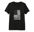American Flag Soccer Rustic Distressed T-Shirt - Unique Graphic for Adults