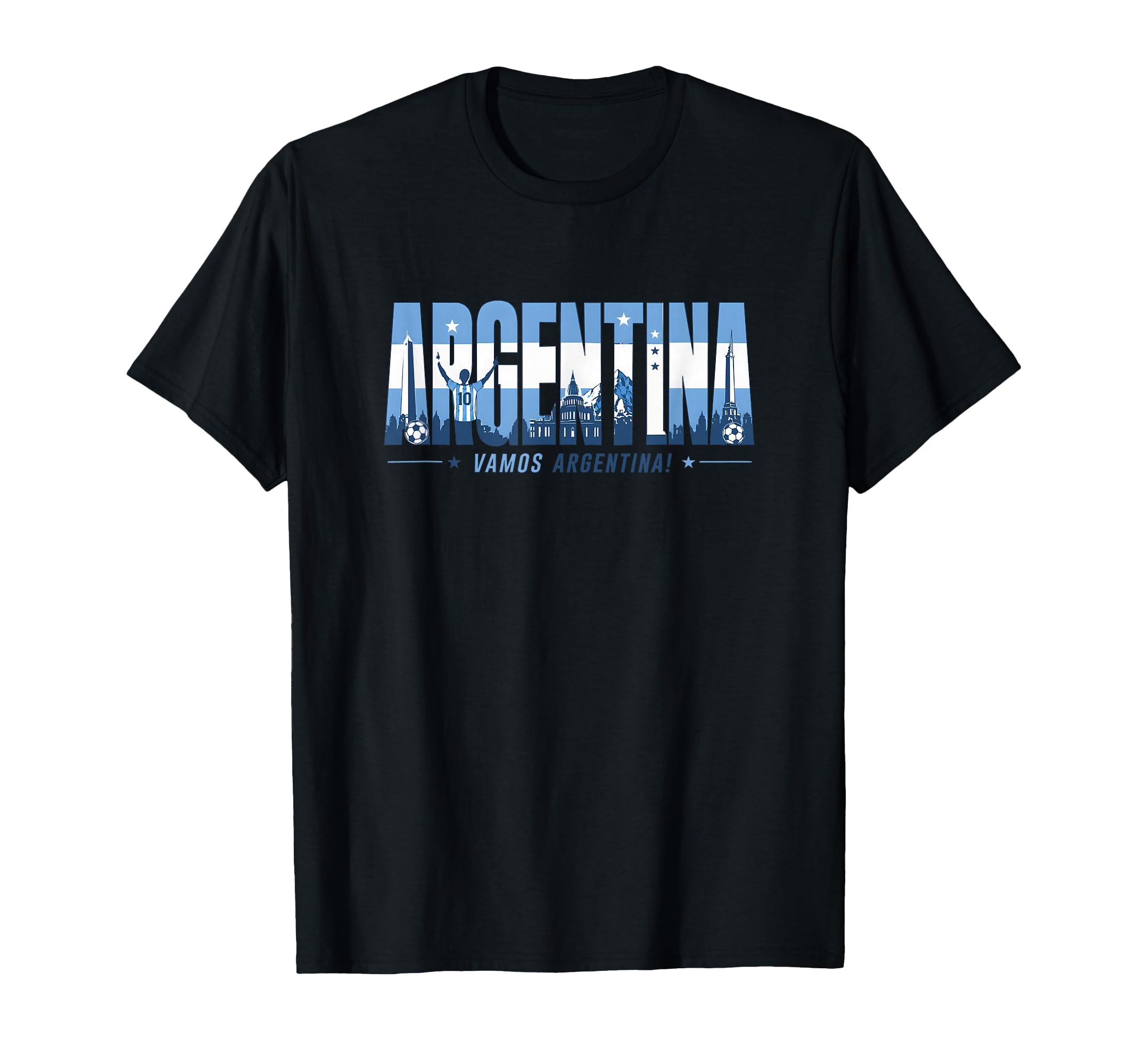 Argentina Soccer Vamos Argentina Football T-Shirt - Unique Graphic Unisex
