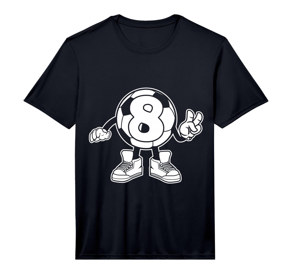 Number 8 Soccer 8Th Birthday T-Shirt - Fun Novelty Design for Adults