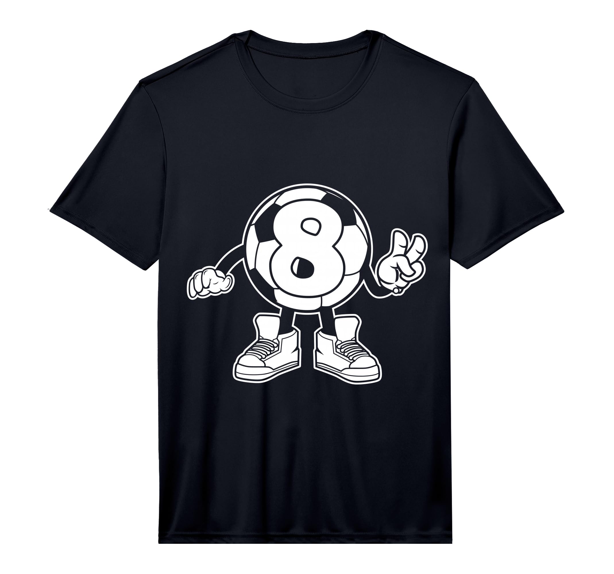 Number 8 Soccer 8Th Birthday T-Shirt - Fun Novelty Design for Adults