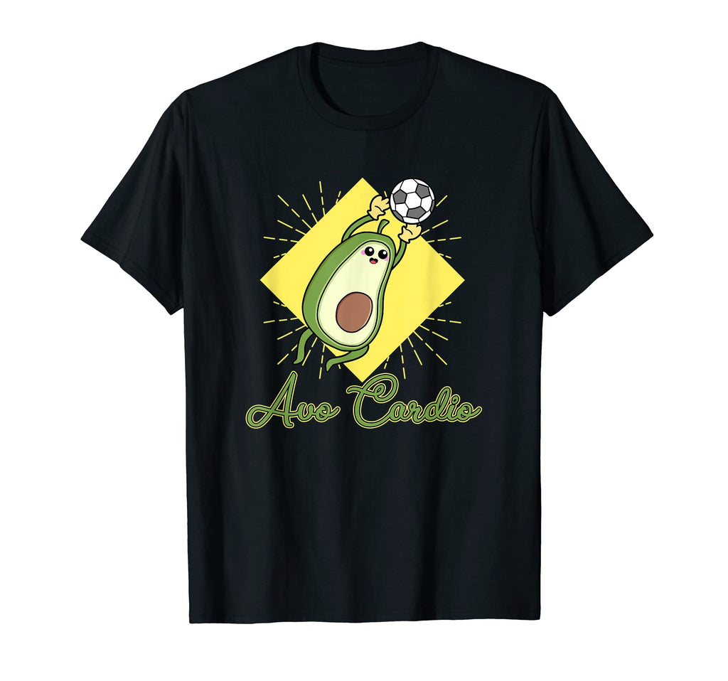 Avocardio Soccer Heart Fitness Cardio T-Shirt - Unique Graphic for Adults