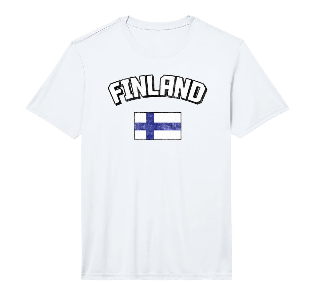 Finland Flag Distressed Finnish Pride T-Shirt - Novelty Apparel Unisex