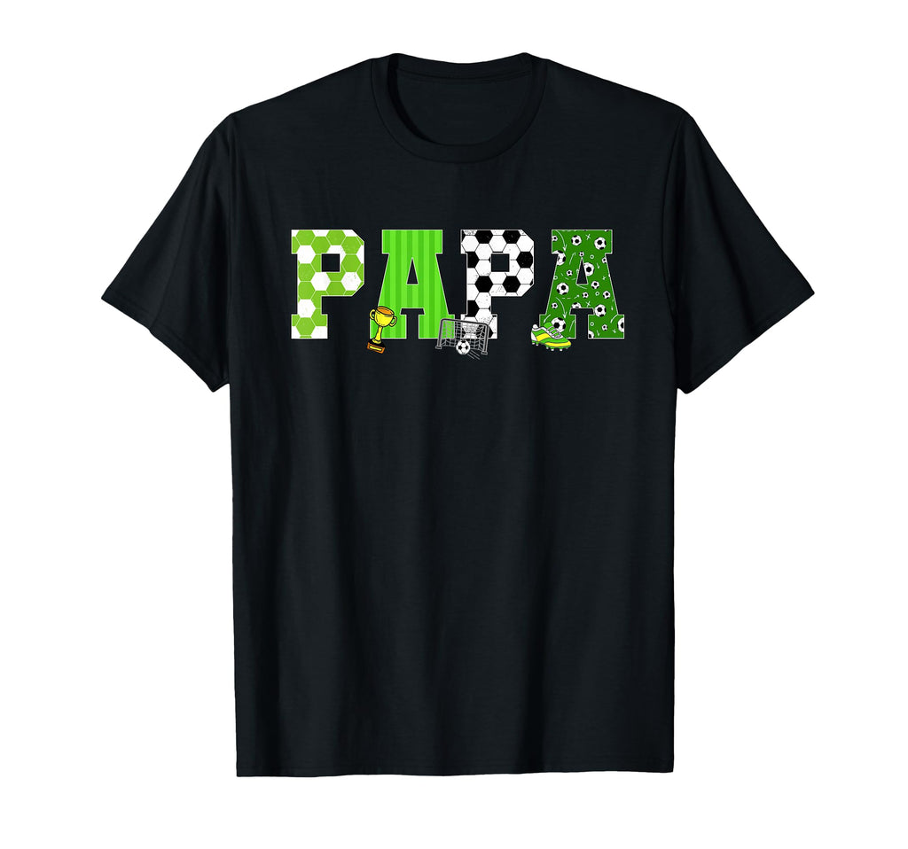 Soccer Papa Birthday Party Soccer T-Shirt - Unique Graphic Men Women