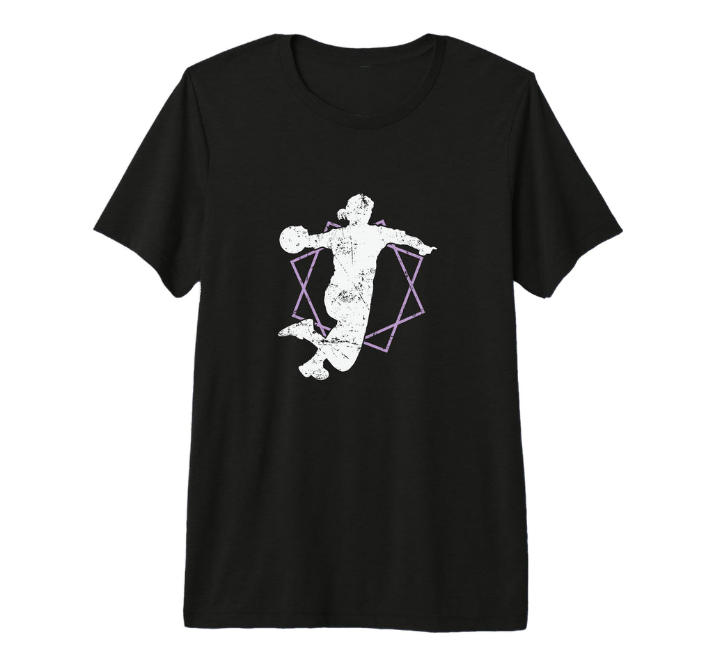 Womens Handball Jump Shot Tri Blend T-Shirt - Custom Art Print Unisex