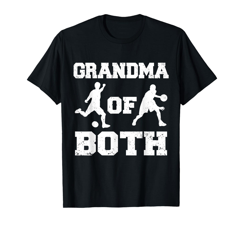Grandma Both Funny Soccer Basketball T-Shirt - Unique Graphic Unisex