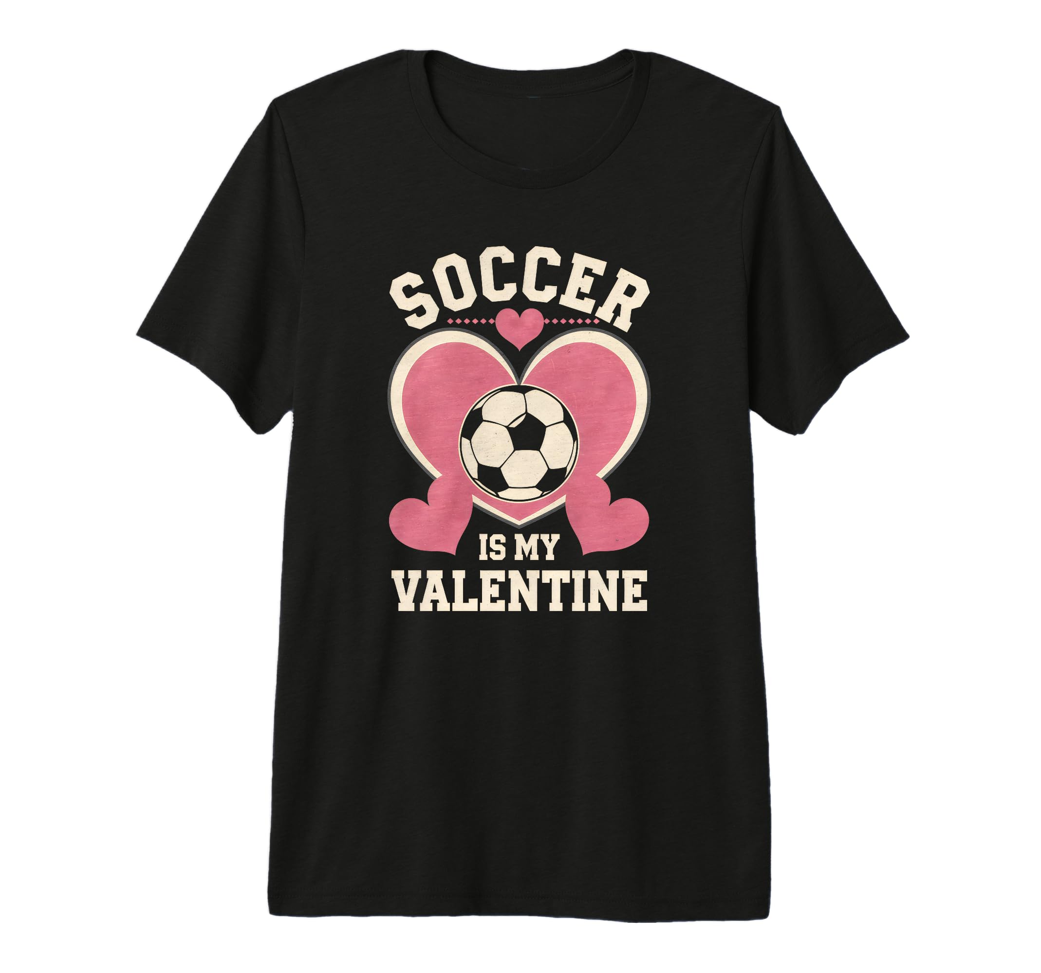 Soccer Is My Valentine Heart Funny T-Shirt - Minimalist Print Unisex