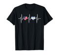 Usa Argentina Heartbeat America T-Shirt - Minimalist Print Unisex