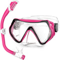 Snorkeling Gear, Dry Snorkel Set180° Panoramic Wide View,Anti-Fog Scuba Diving Mask, Professional Snorkeling Gear for Free Breathing, Swimming, Diving