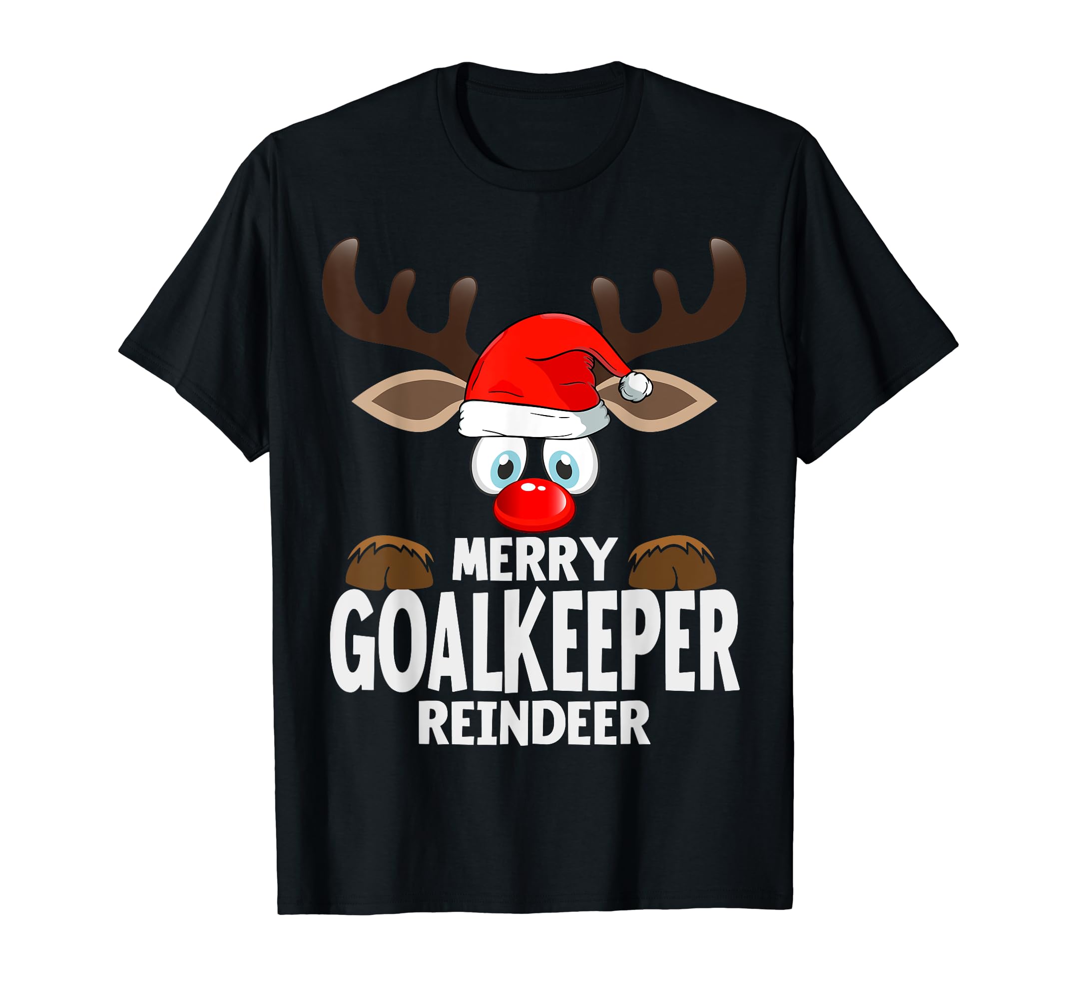 Chistmas Matching Merry Goalkeeper T-Shirt - Minimalist Print for Adults