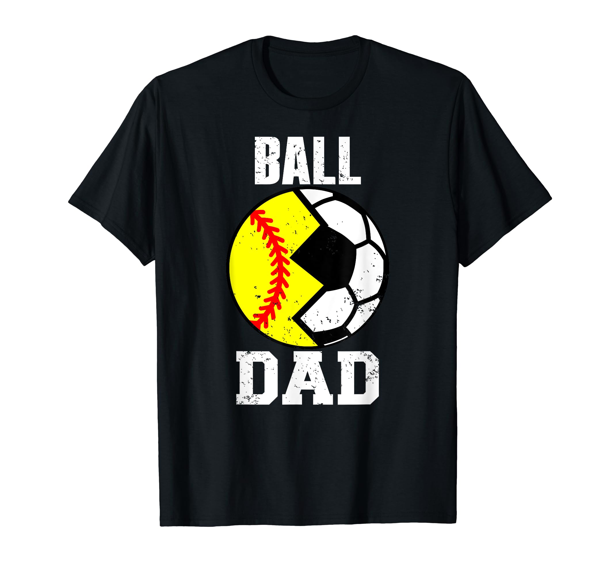Ball Dad Funny Soccer Softball Dad T-Shirt - Graphic Print for Adults