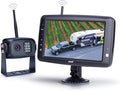 Wireless Backup Camera System with 7 inch Splitscreen, Waterproof Wireless Rear View Camera with Night Vision, Support add 2nd Wireless Reversing Camera for Trailer, RV, Trucks, Horse-Trailer, etc
