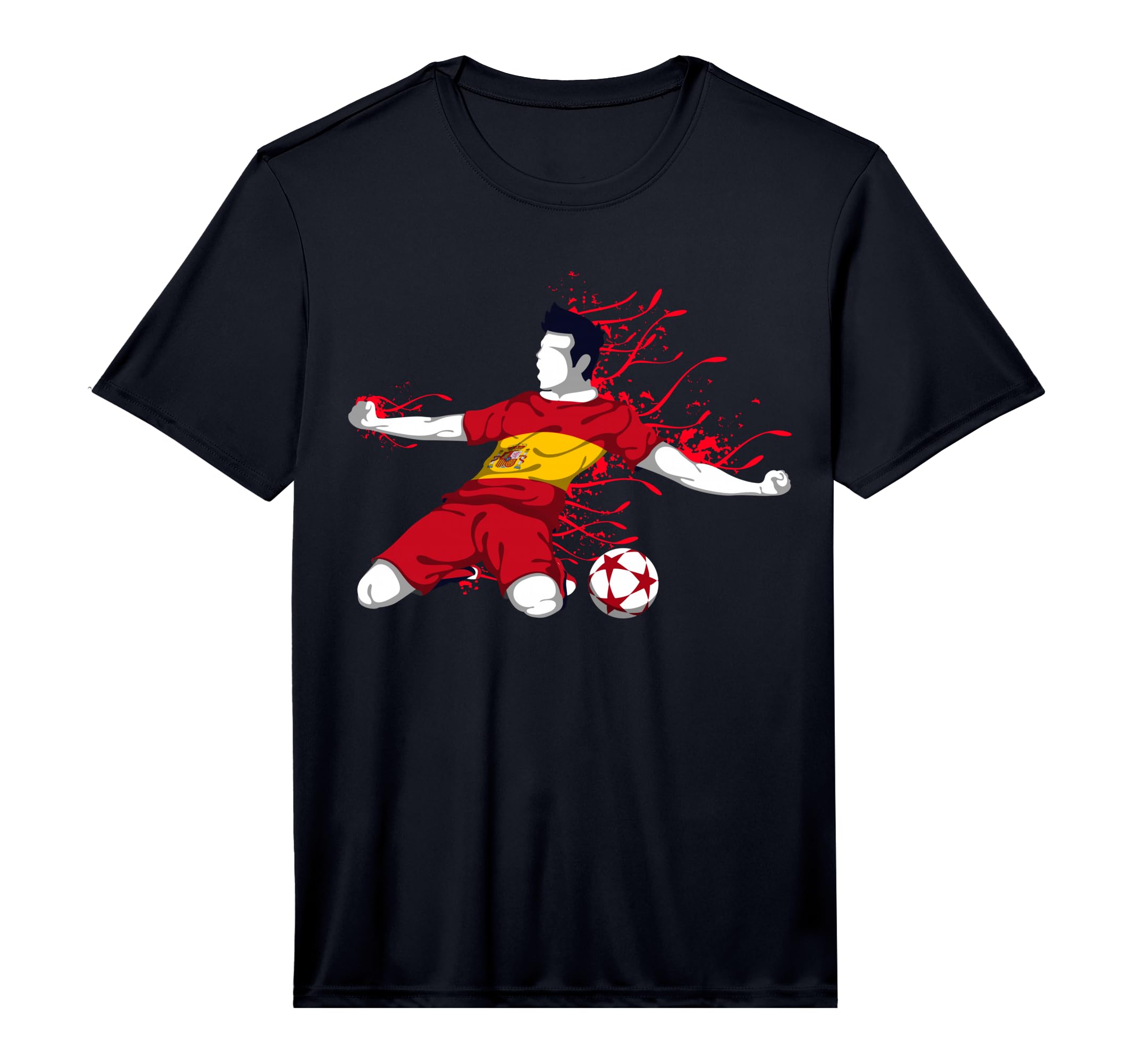 Spain Soccer Fans Jersey Spanish Flag T-Shirt - Unique Graphic Men Women