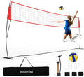 20FT/12FT Freestanding Volleyball Training Net, 5 Height Adjustable Portable Volleyball Net System, Quick Setup Practice Set for Indoor or Outdoor Use