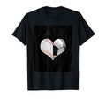 Baseball Football Soccer Ball Heart T-Shirt - Custom Art Print for Adults