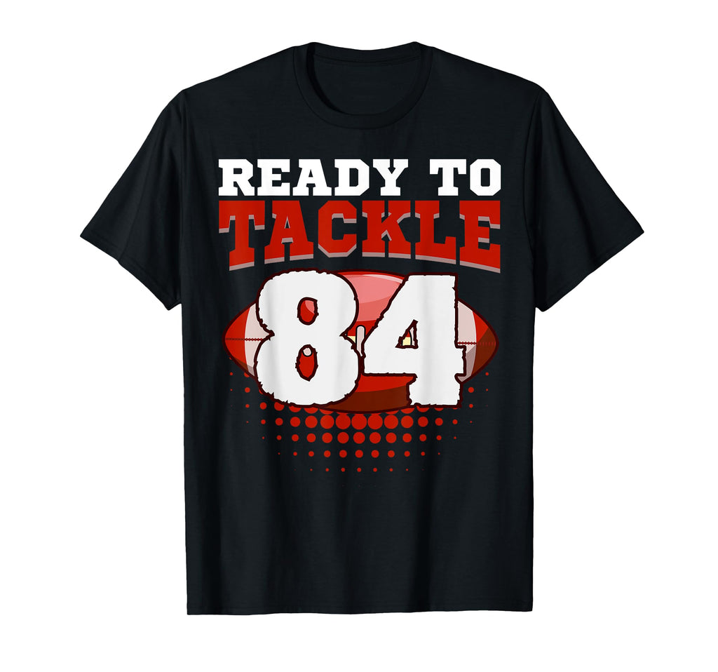 Football 84Th Birthday Player T-Shirt - Casual Everyday Wear for Adults