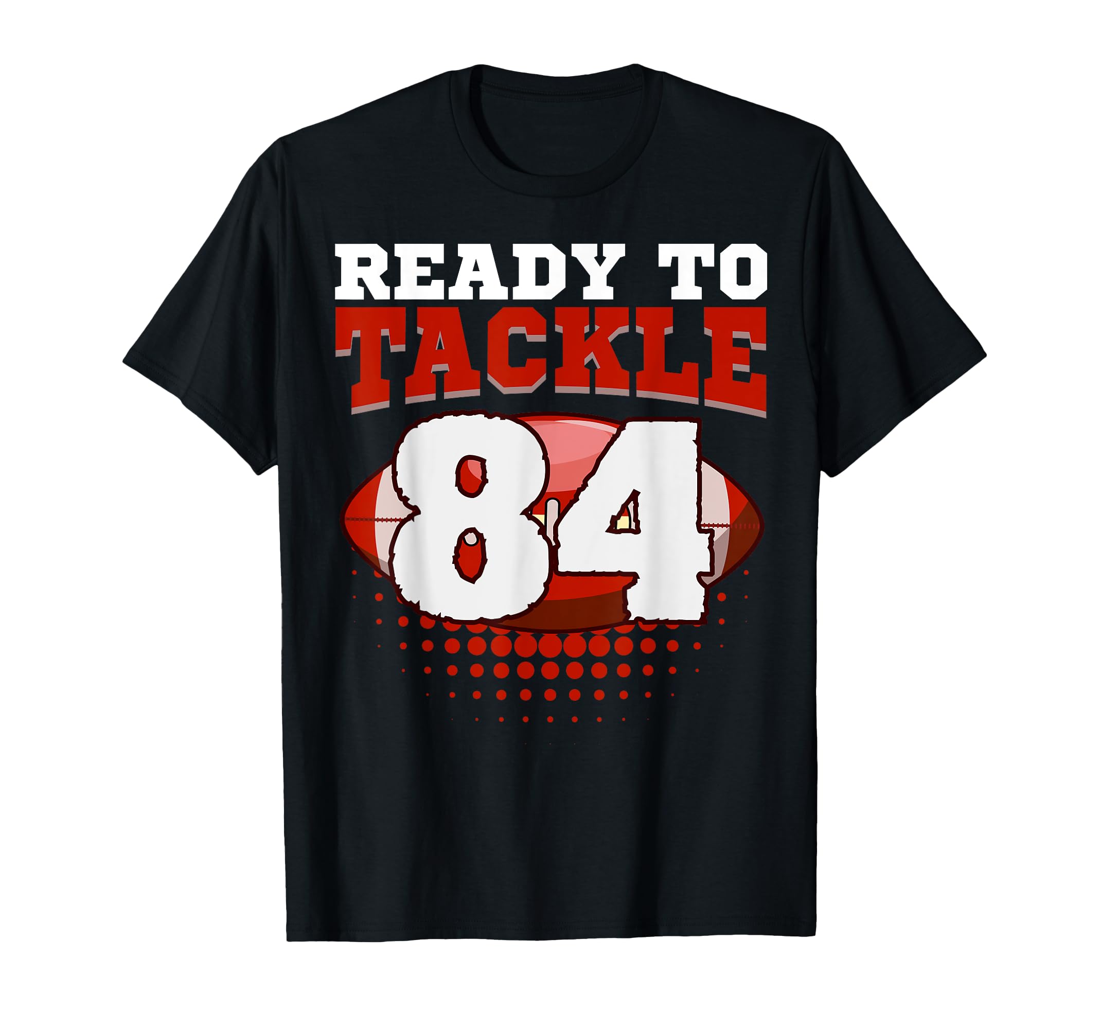 Football 84Th Birthday Player T-Shirt - Casual Everyday Wear for Adults