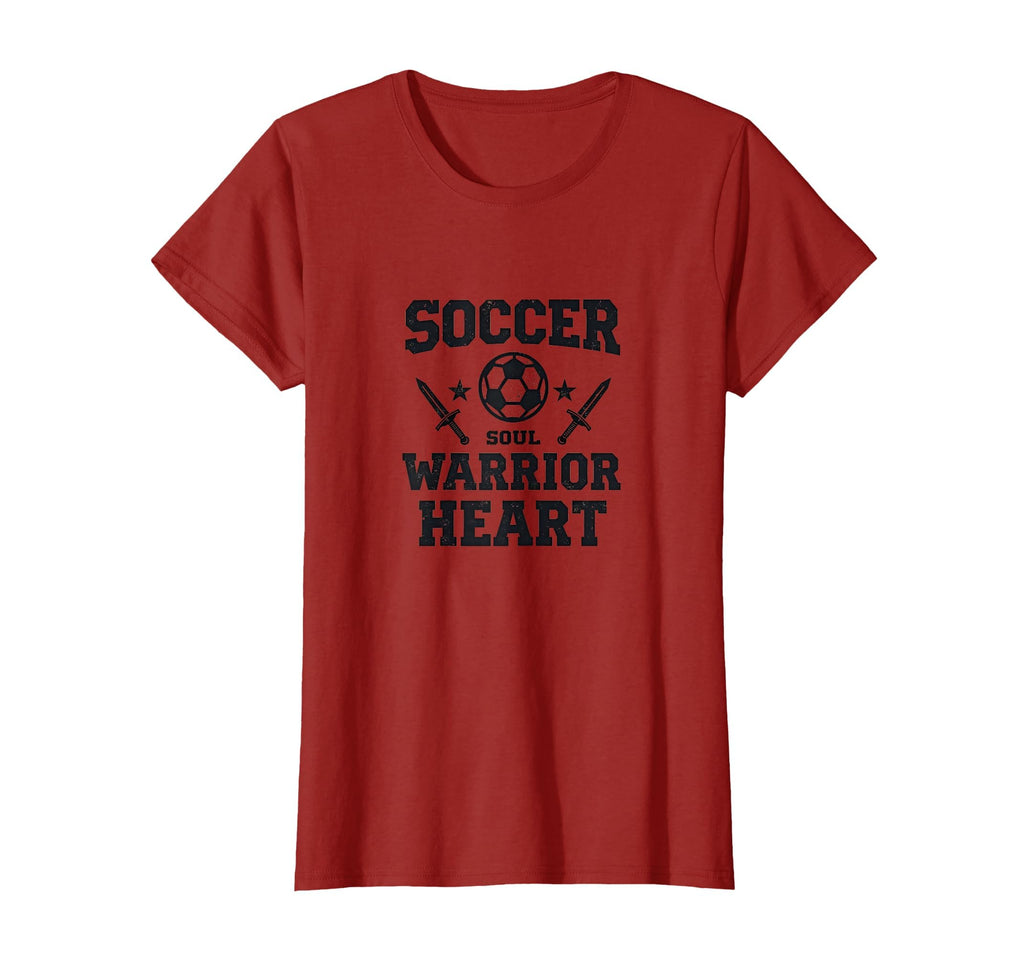 Soccer Soul Warrior Heart Athletic T-Shirt - Custom Art Print Unisex