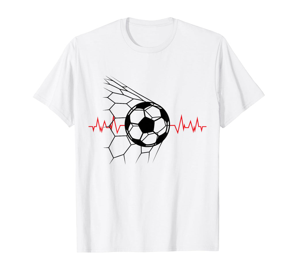 Soccer Ball Heartbeat Players And Soccer T-Shirt - Minimalist Print Unisex