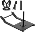 VEVOR Weight Sled, Steel Power Sled, Fitness Strength Training Sleds for Athletic Exercise Speed Improvement, Workout Fitness Equipment with Harness, Compatible with 1/2 in Weight Plates, Black