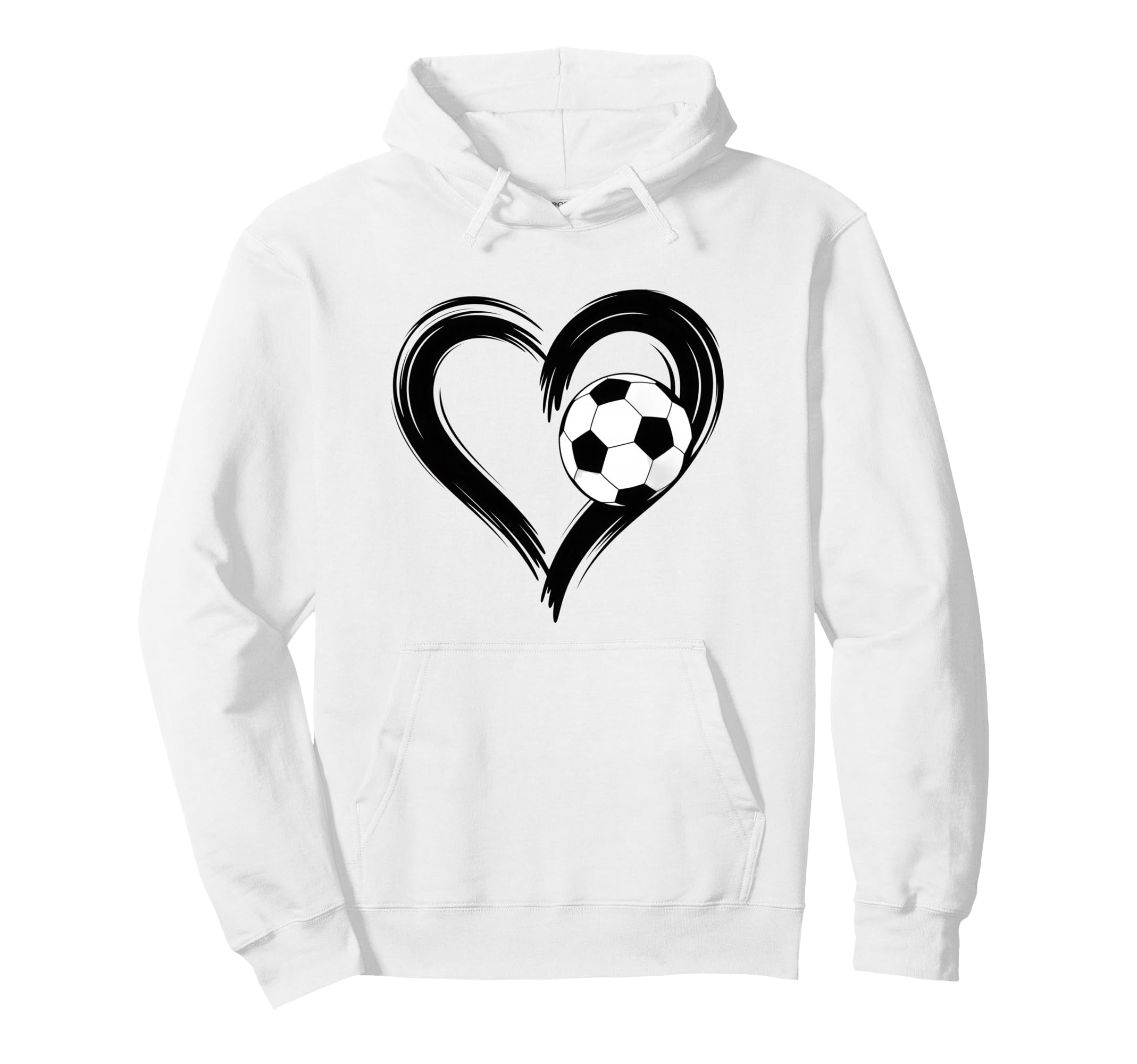 Soccer Love Heart Fans And Players Casual Hoodie - Streetwear Style Unisex