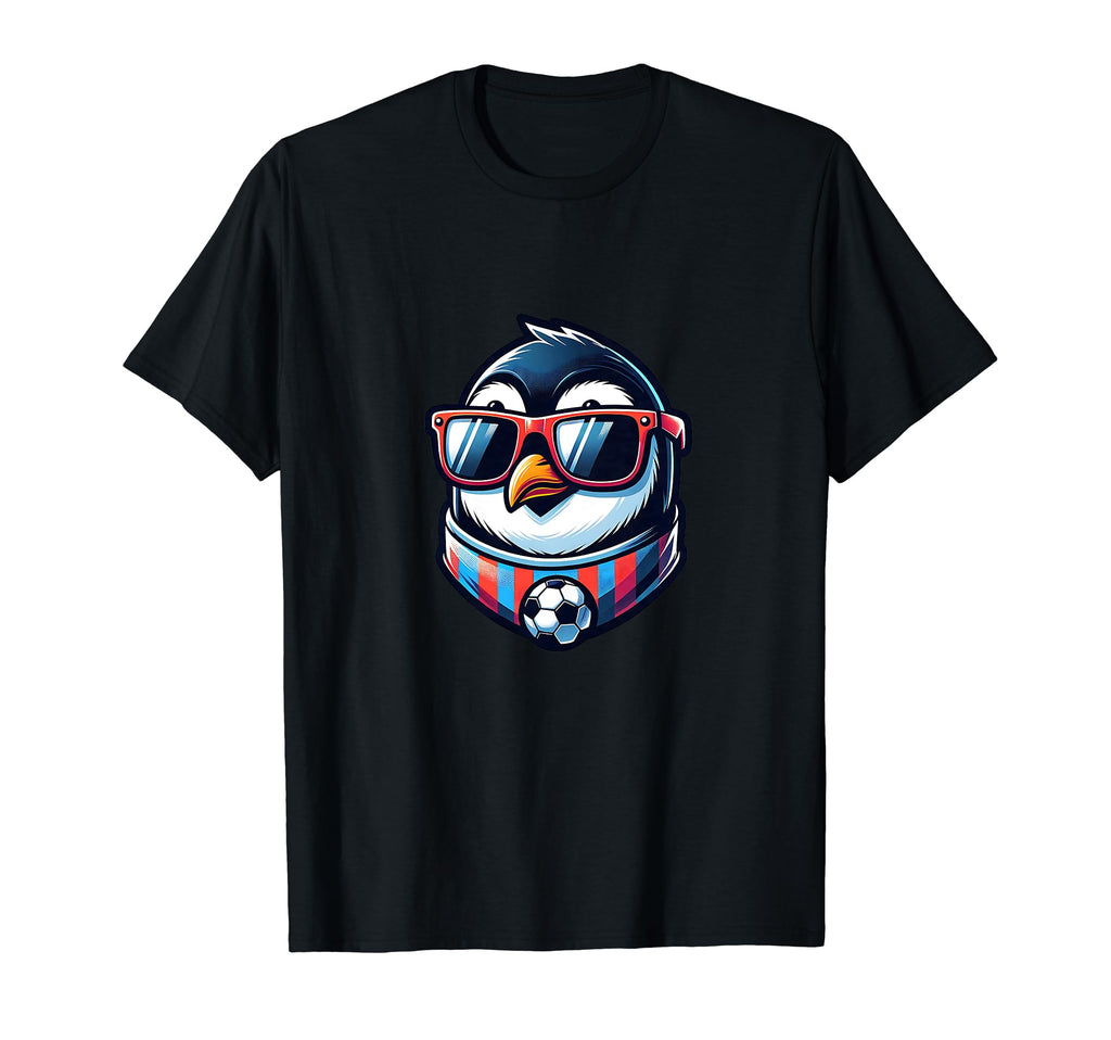 Penguin Bird Soccer Champion Fan T-Shirt - Streetwear Style for Adults