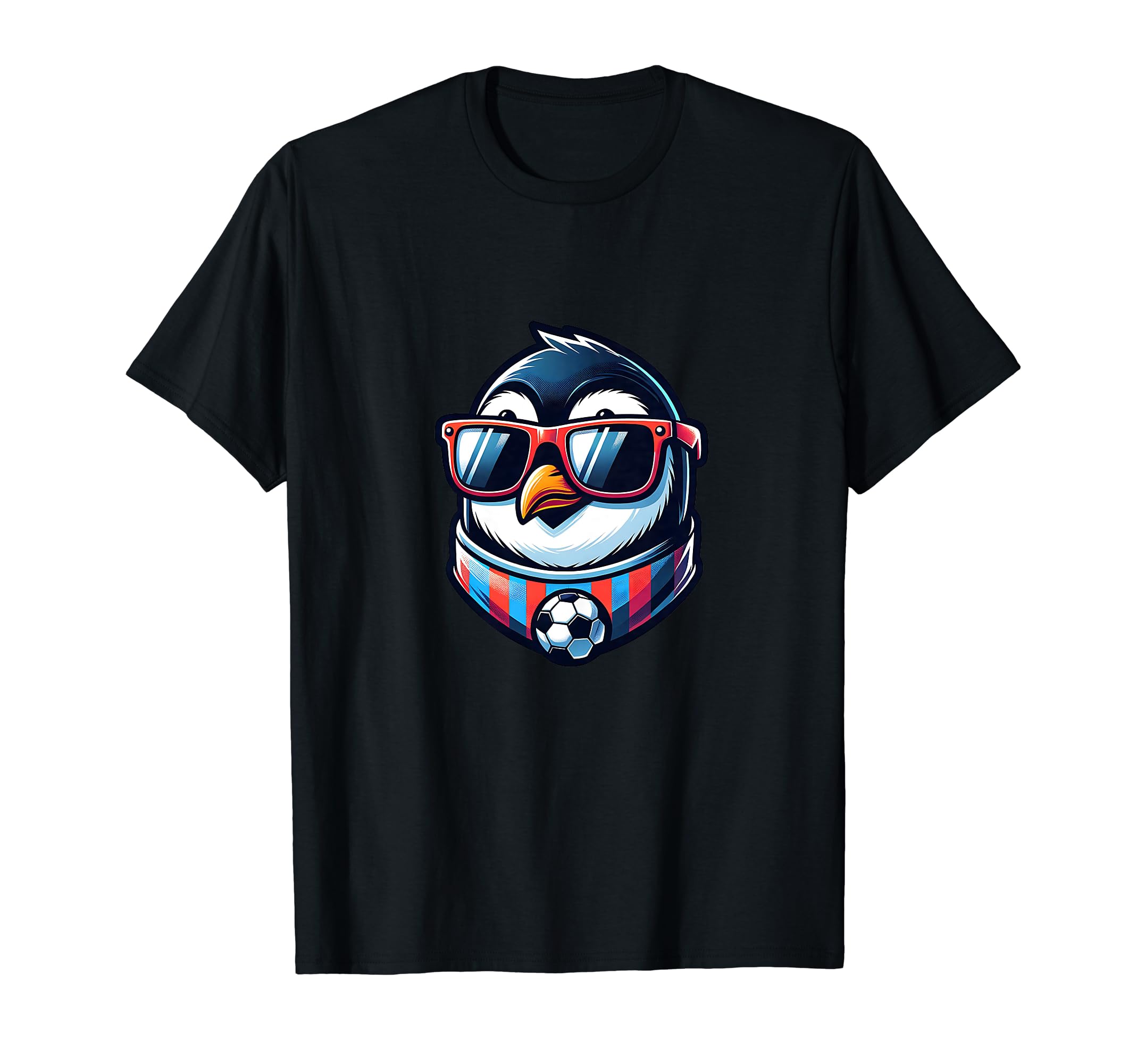 Penguin Bird Soccer Champion Fan T-Shirt - Streetwear Style for Adults