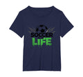 Soccer Is Life Passionate Fan Sports T-Shirt - Graphic Print for Adults