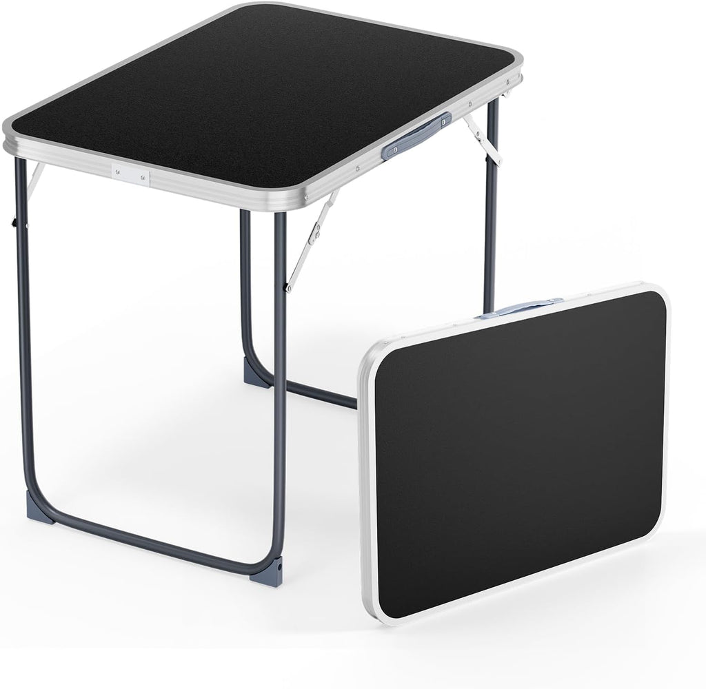 VINGLI 2.3FT Small Camping Table，Portable Camping Table with Carrying Handle, Picnic Table Foldable Table Essentials for Indoor Outdoor