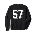 Number 57 Backside 80S 90S Team Sweatshirt - Aesthetic Graphic for Adults