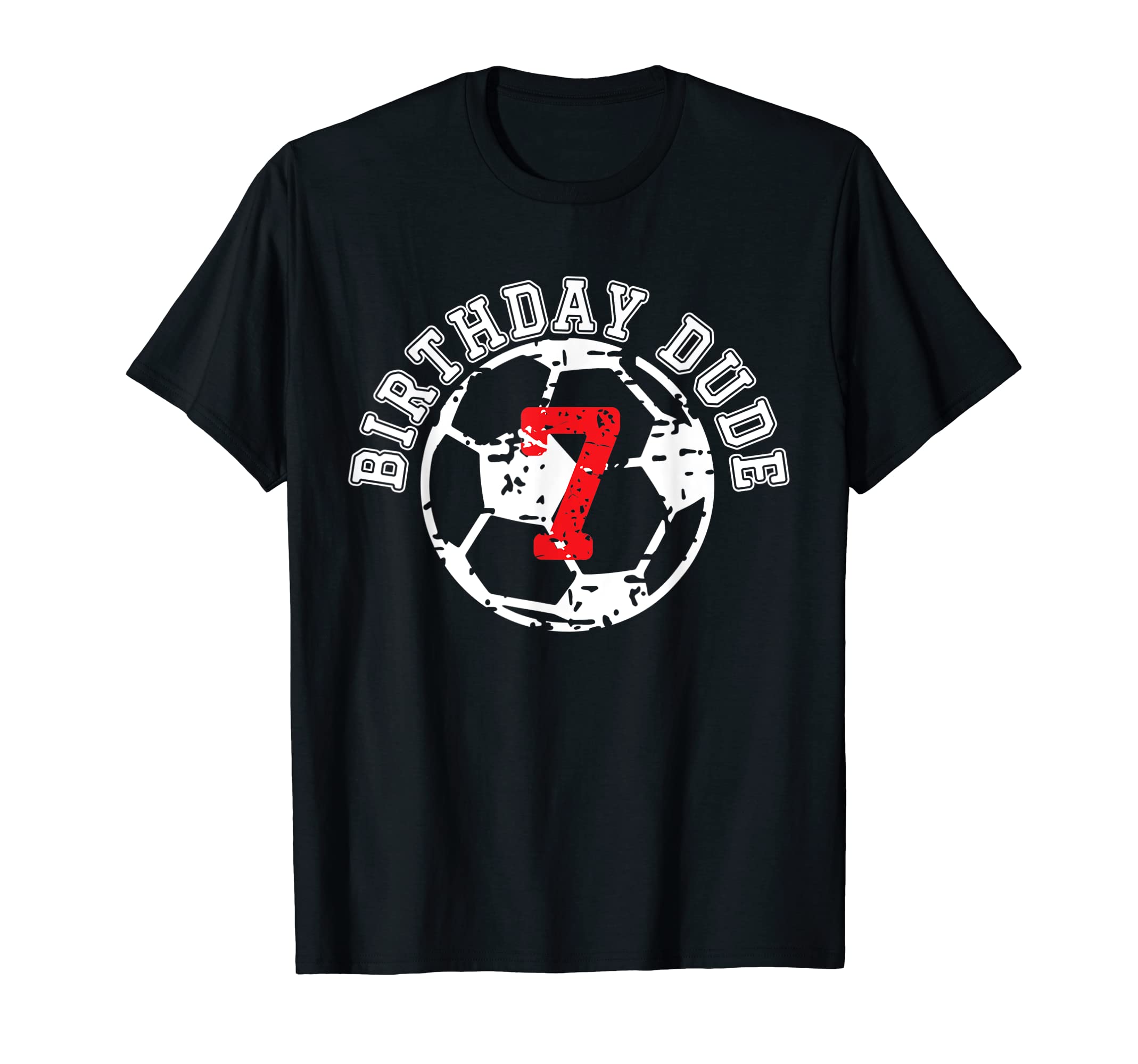 7 Year Old 7Th Birthday Dude Soccer T-Shirt - Unique Graphic for Adults