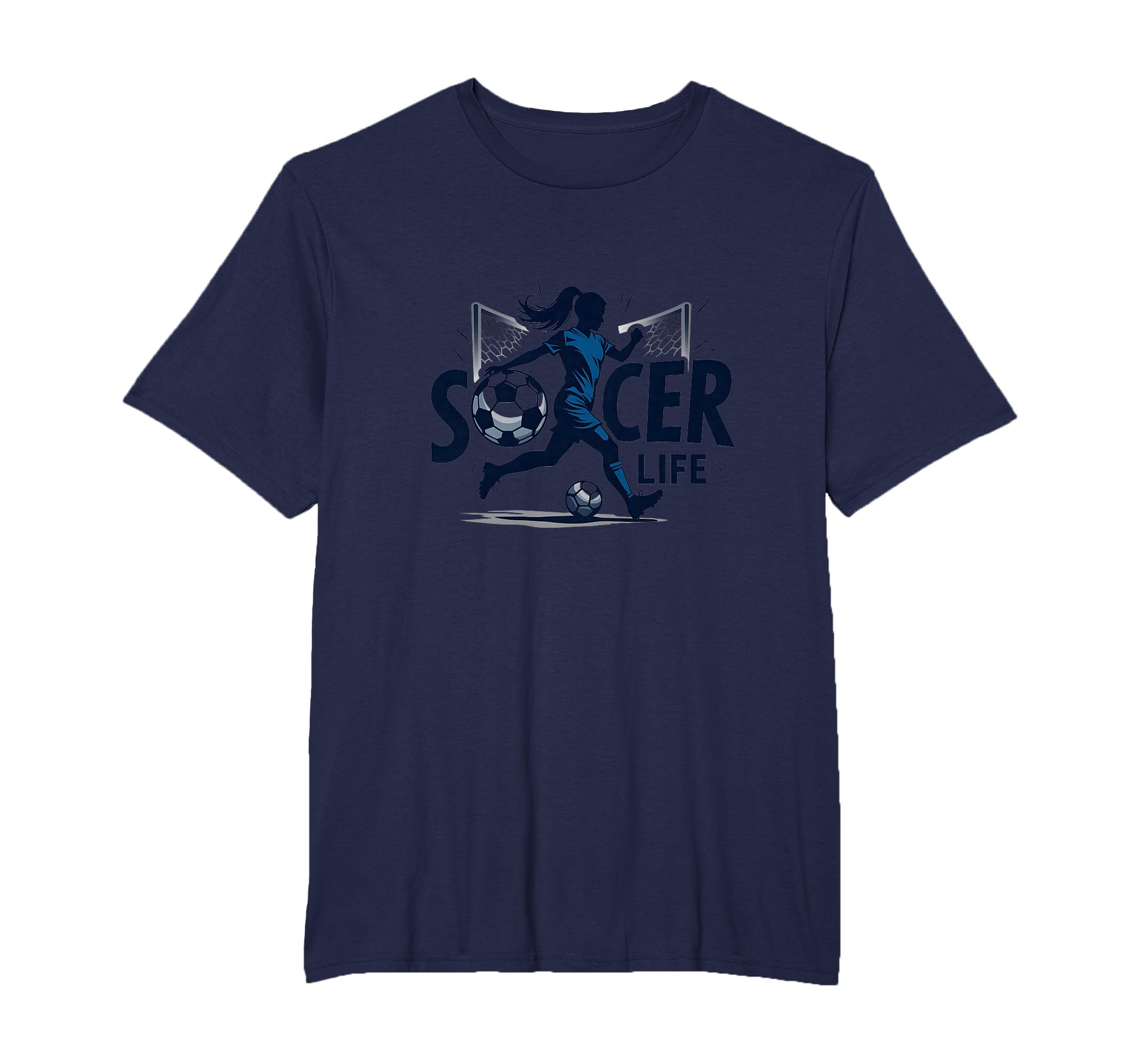 Soccer Is Life Womens Passion Beautiful T-Shirt - Graphic Print for Adults