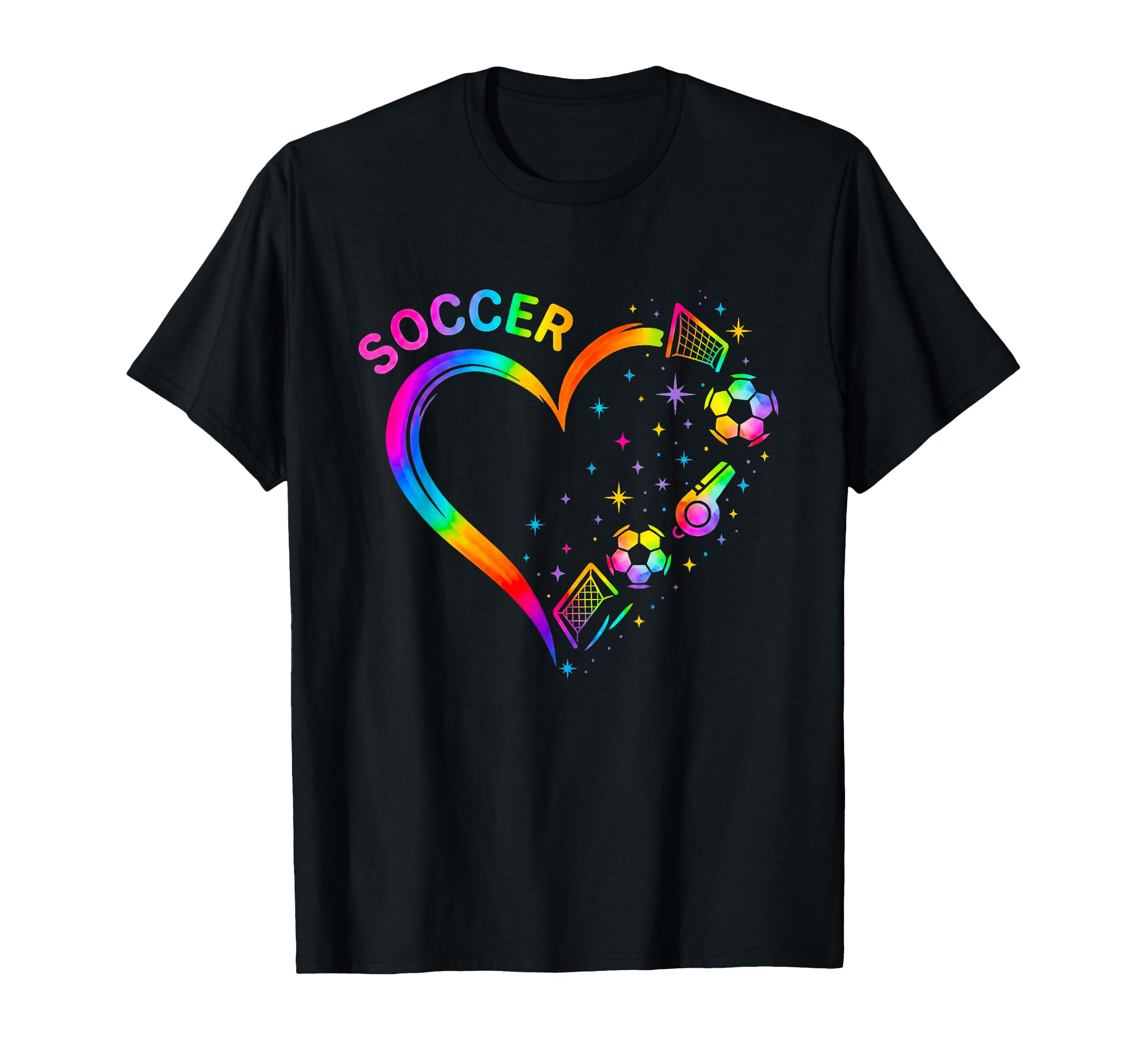 Soccer Heart Colorful Pin Lovers T-Shirt - Custom Art Print for Adults