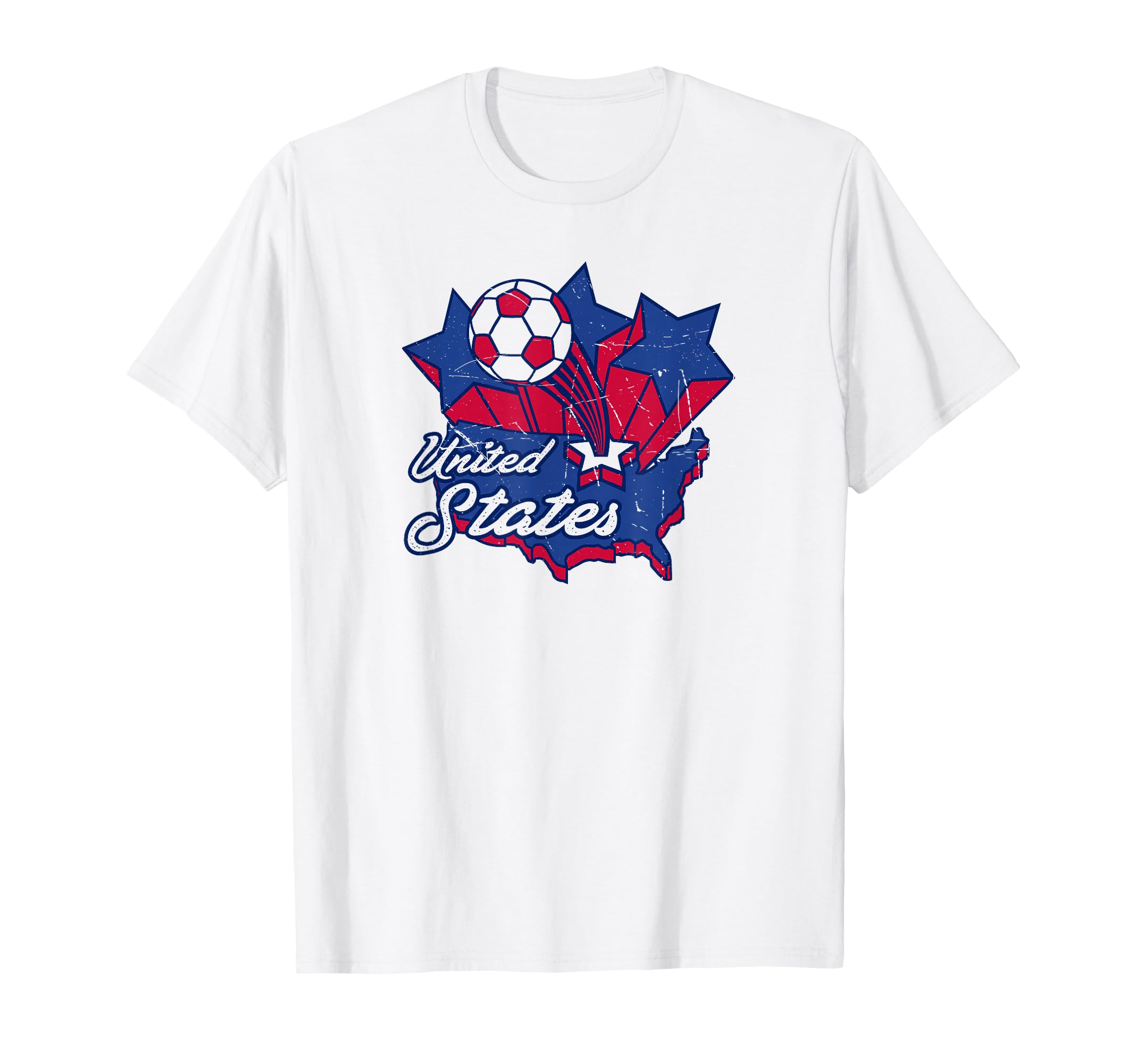 Usa Soccer Map T-Shirt - Custom Art Print Men Women
