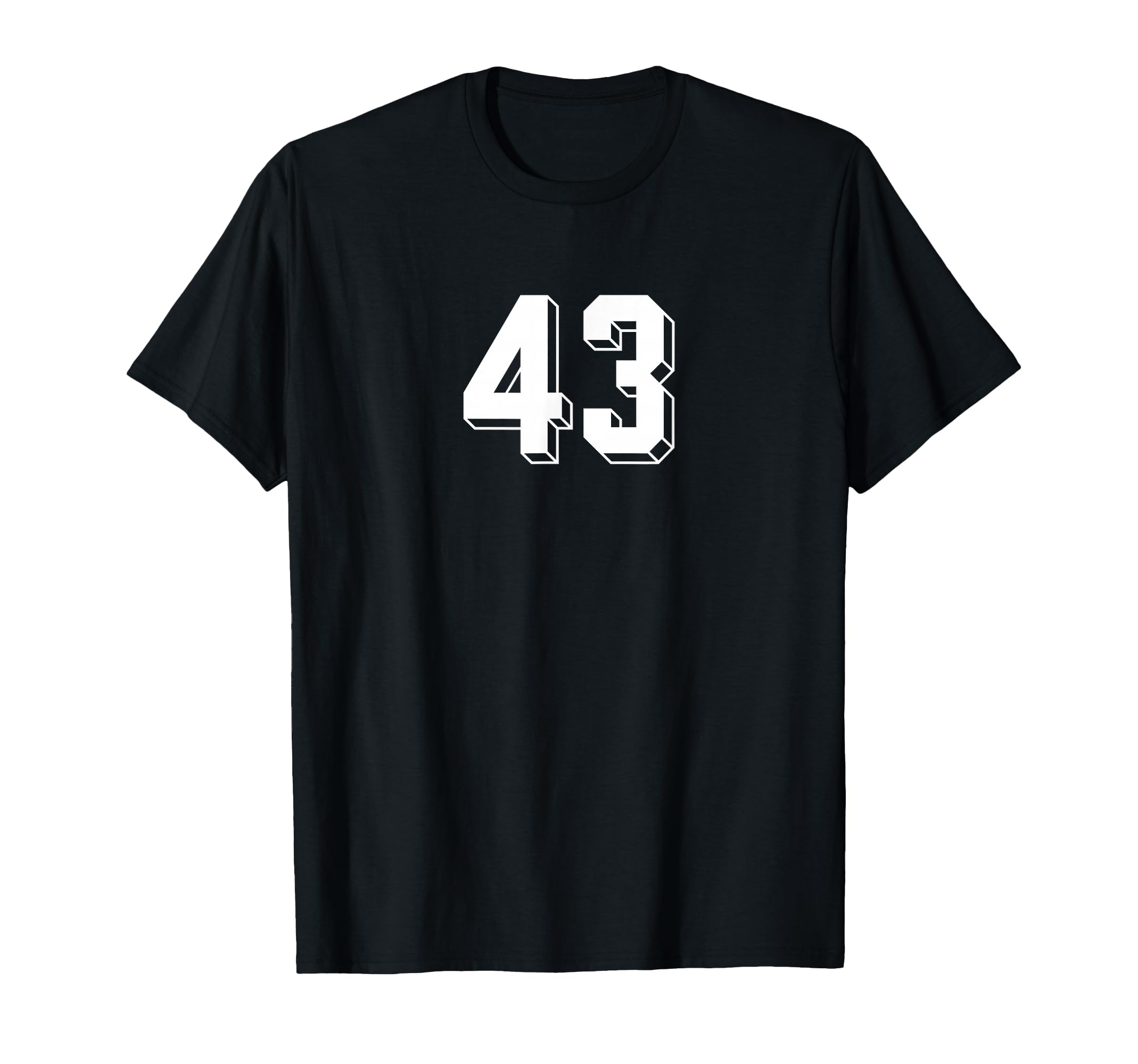 Number 43 80S 90S Soccer Team T-Shirt - Casual Everyday Wear Men Women