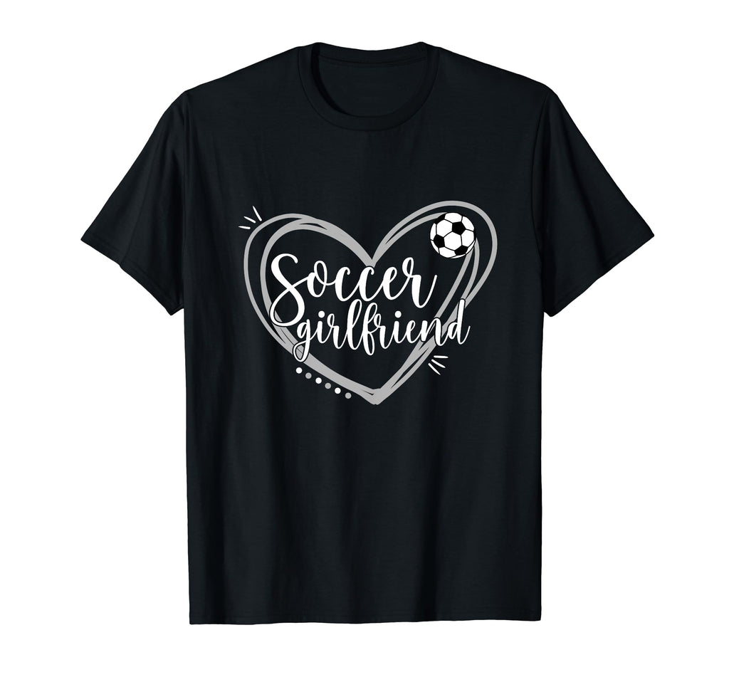 Soccer Girlfriend Heart Soccer T-Shirt - Custom Art Print for Adults