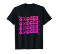 Soccer Coquette Bow Soccer Mom T-Shirt - Aesthetic Graphic Men Women
