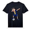 Dabbing Soccer Barbados Football Fans T-Shirt - Minimalist Print Unisex