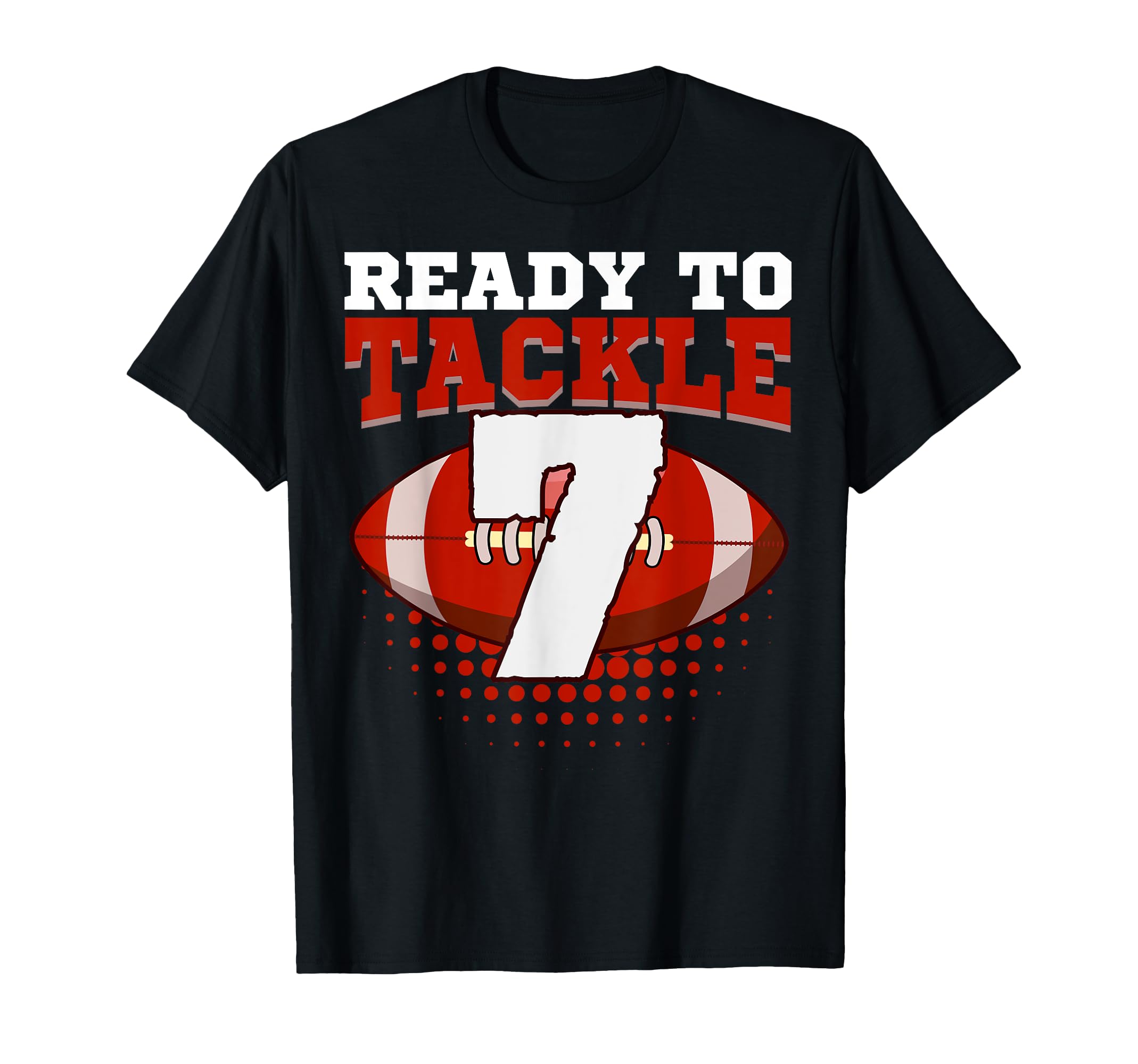 Football 7Th Birthday Player Tackle T-Shirt - Streetwear Style for Adults