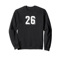 Number 26 80S 90S Soccer Team Sweatshirt - Unique Graphic for Adults