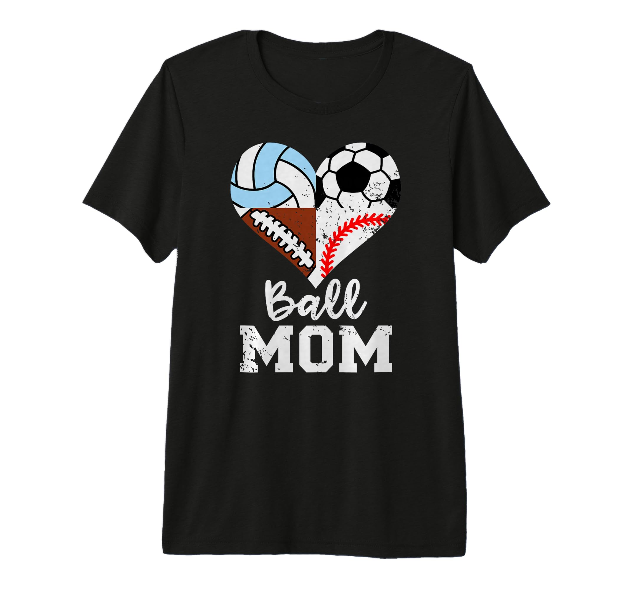 Ball Mom Funny Soccer Football Baseball T-Shirt - Trendy Graphic Unisex