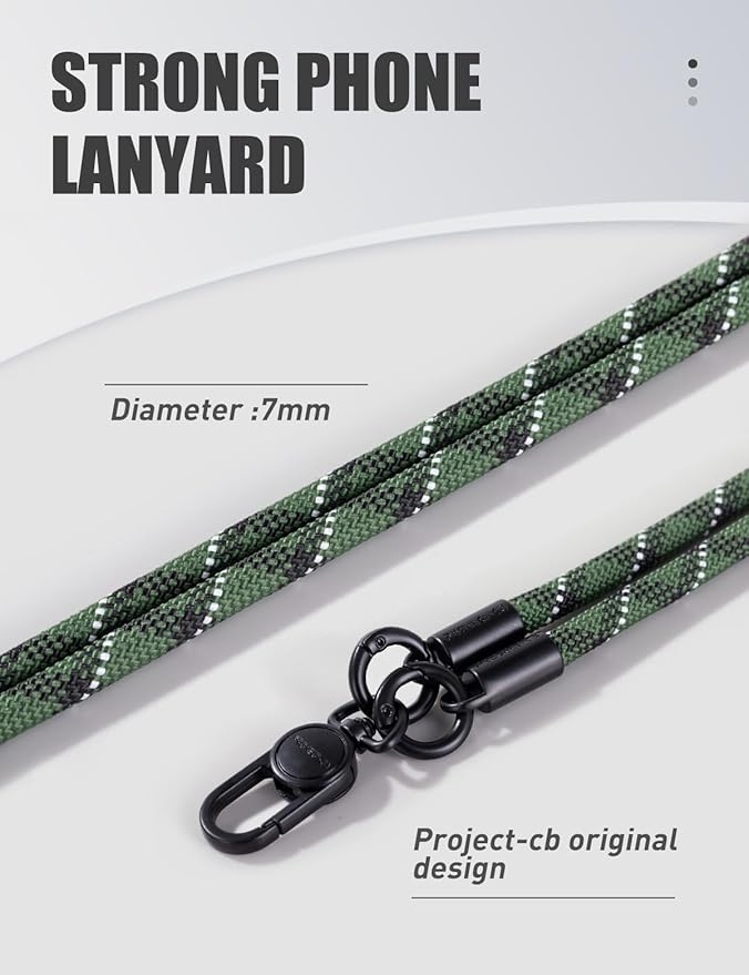 project-cb Phone Wrist Strap 1,Tether Tab 2,Phone Wristlet,Lanyard Wrist Strap,Key Holder,KeyChain,KeyRing×2(Green)