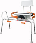 Swivel Sliding Shower Chair & Tub Transfer Bench with Cut Out, Height Adjustable, Heavy-Duty Capacity up to 400 LBs, for Safety Shower, for Elderly & Disabled