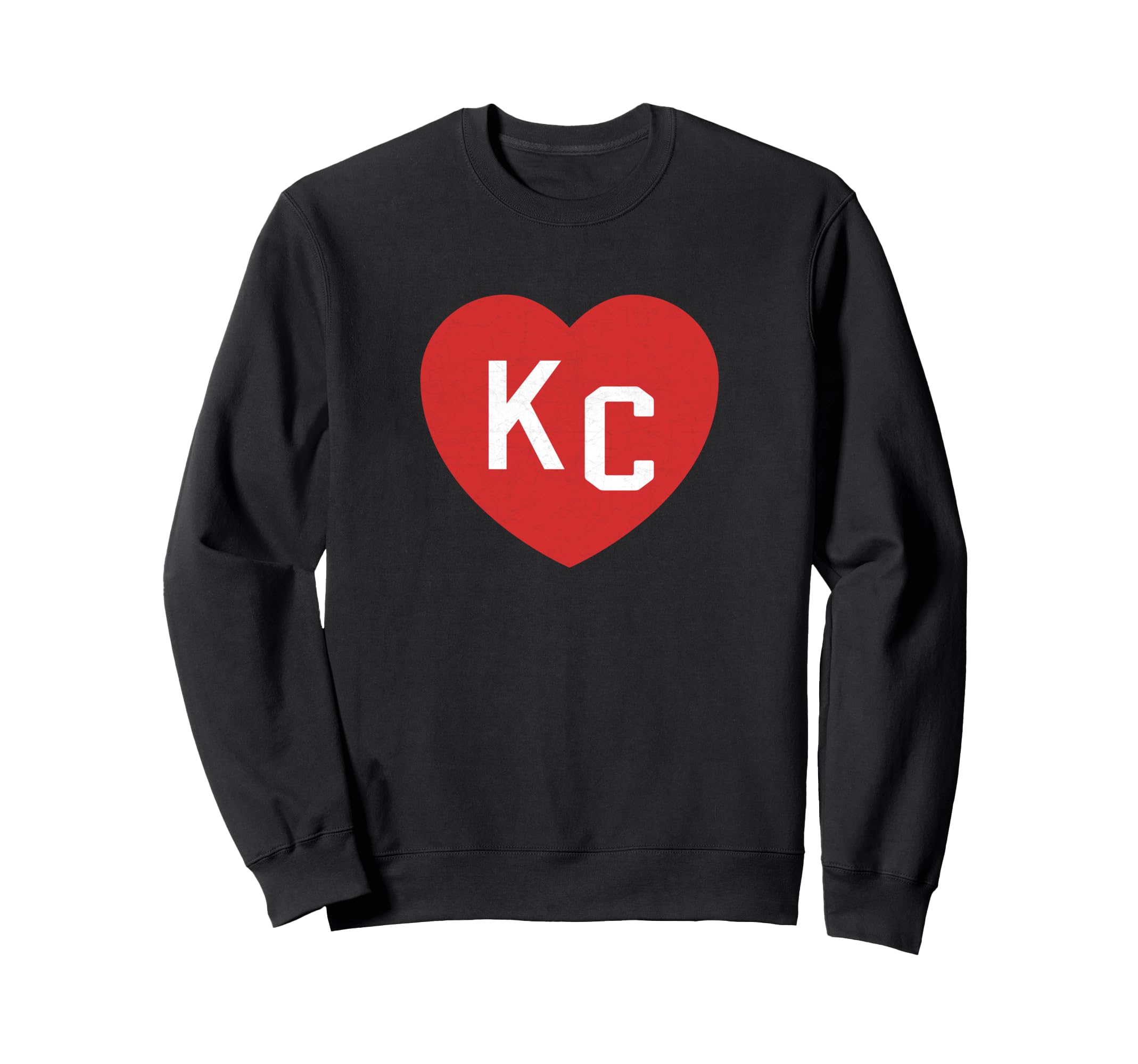 Kc Red Heart Kc Kansas City 2 Sweatshirt - Casual Everyday Wear for Adults