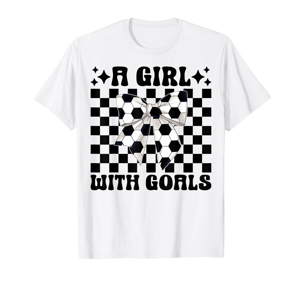 Soccer Coquette Bow Goals T-Shirt - Custom Art Print Unisex