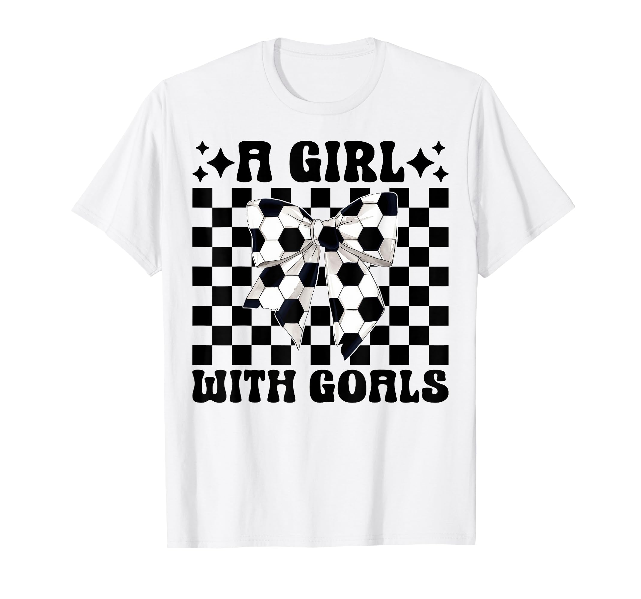 Soccer Coquette Bow Goals T-Shirt - Custom Art Print Unisex