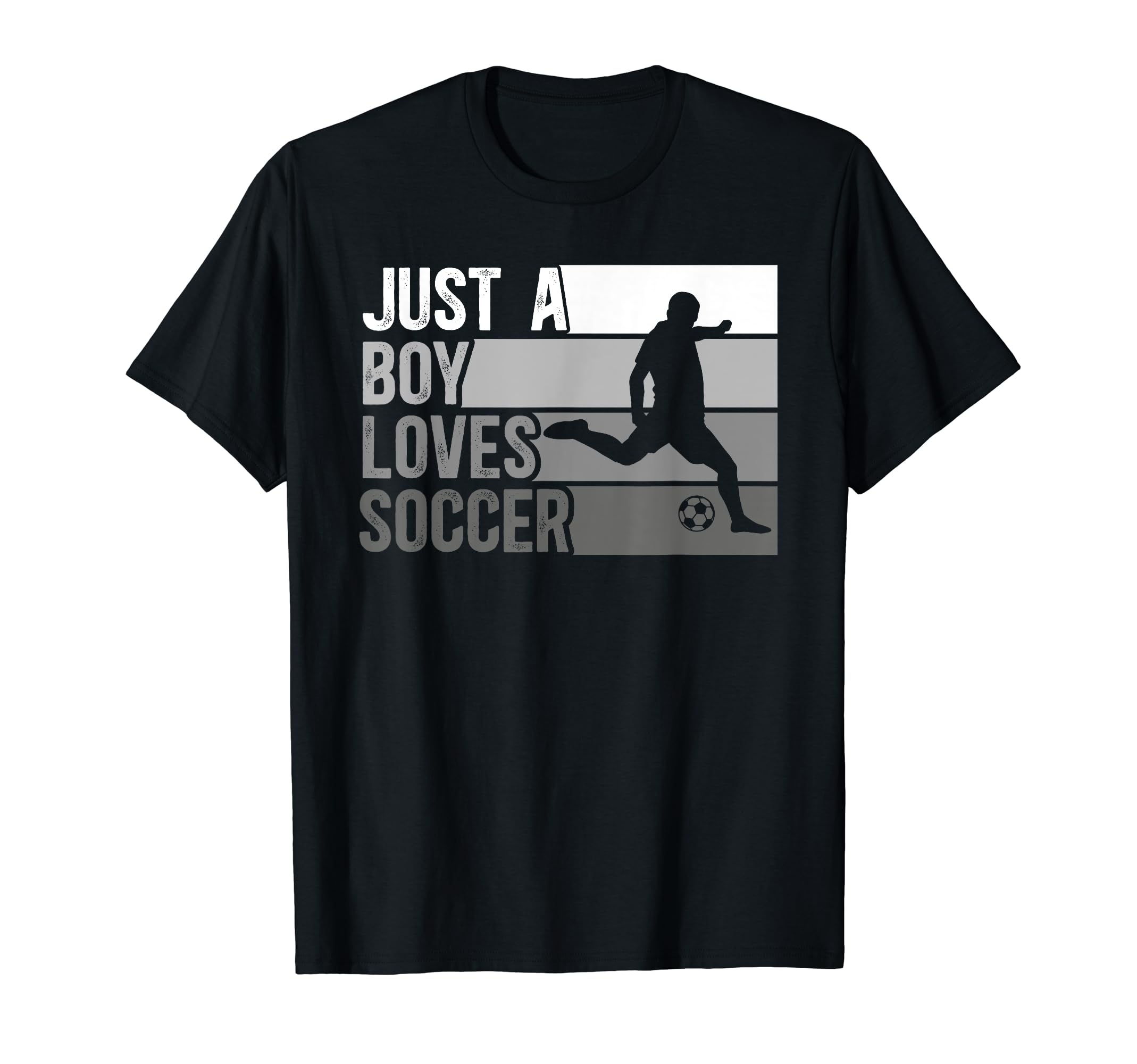 Funny Just Who Loves Soccer T-Shirt - Casual Everyday Wear for Adults