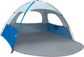 NXONE Beach Tent Sun Shade Shelter for 3/4/6 Person Person with UV Protection, Extended Floor, 3 Mesh Roll Up Windows & 8.0/8.5mm Fiberglass Rods丨Carry Bag Included